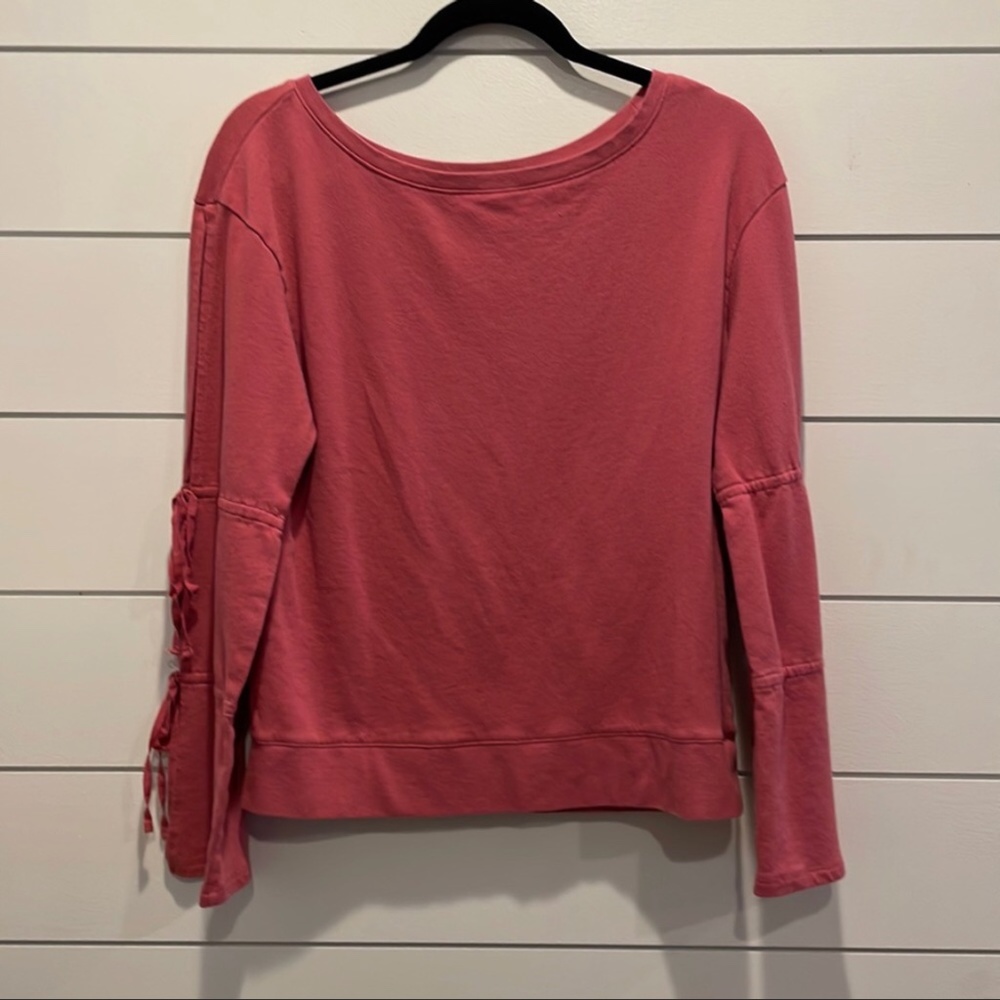 Hinge Boatneck Tie Sleeve Women’s Size Extra Small Sweatshirt